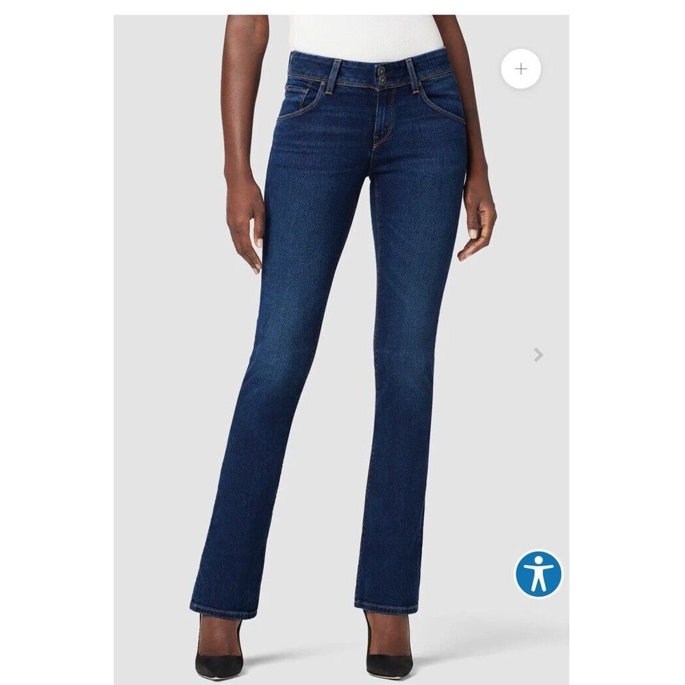Hudson Denim Beth Mid Rise Baby Bootcut Jeans, Women's Size 28X31